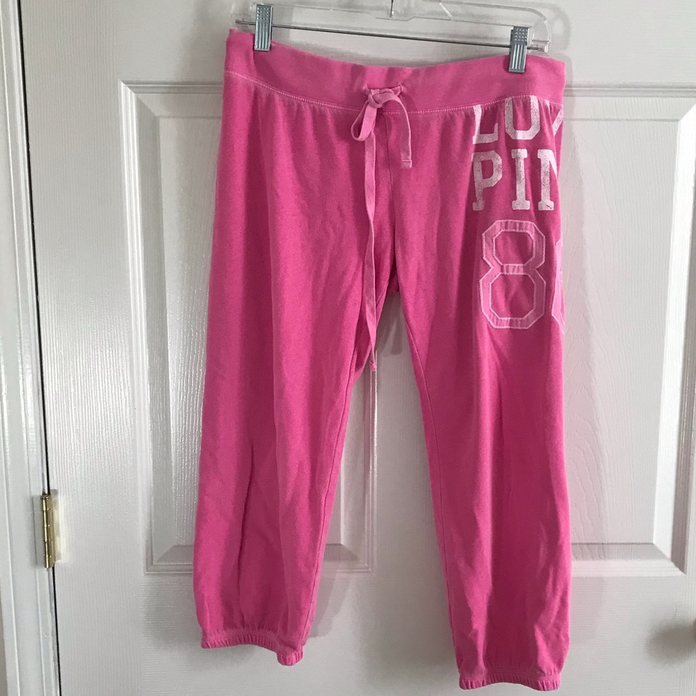VS Pink Cropped Sweatpants (Small)